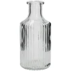 Flaschen-Vase Rillen, Schmal, 7 X 14 Cm