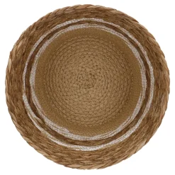 Flechtkorb Streifen, Natur/weiß, 26 X 24.5 Cm