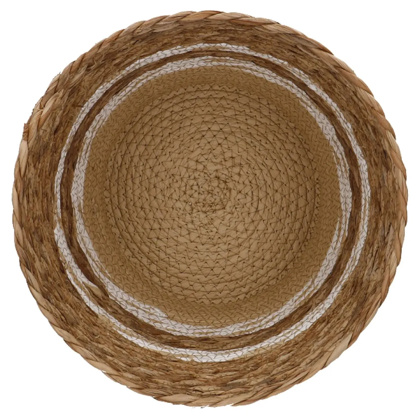 Flechtkorb Streifen, Natur/weiß, 26 X 24.5 Cm