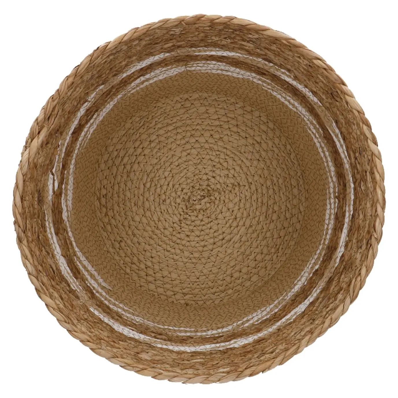 Flechtkorb Streifen, Natur/weiß, 31 X 27.5 Cm