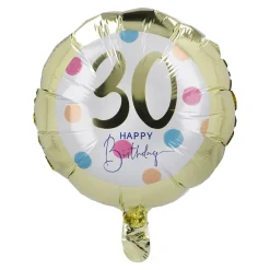 Folienballon Geburtstag, 30, 45 Cm