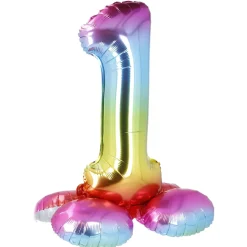 Folienballon Zahl 1, Stehend, 81 Cm