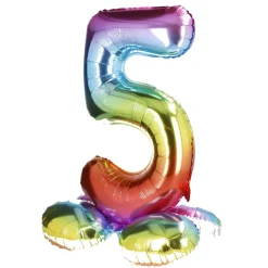 Folienballon Zahl 5, Stehend, 81 Cm