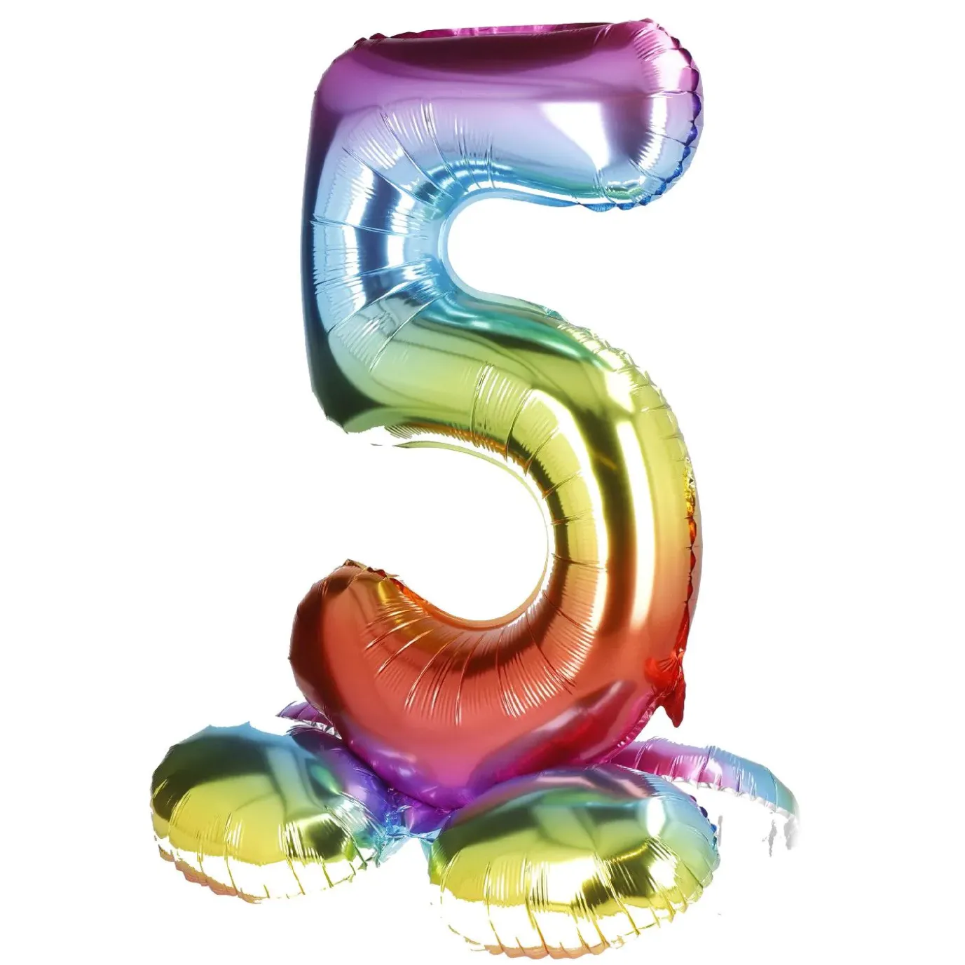 Folienballon Zahl 5, Stehend, 81 Cm