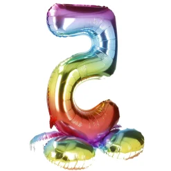 Folienballon Zahl 5, Stehend, 81 Cm