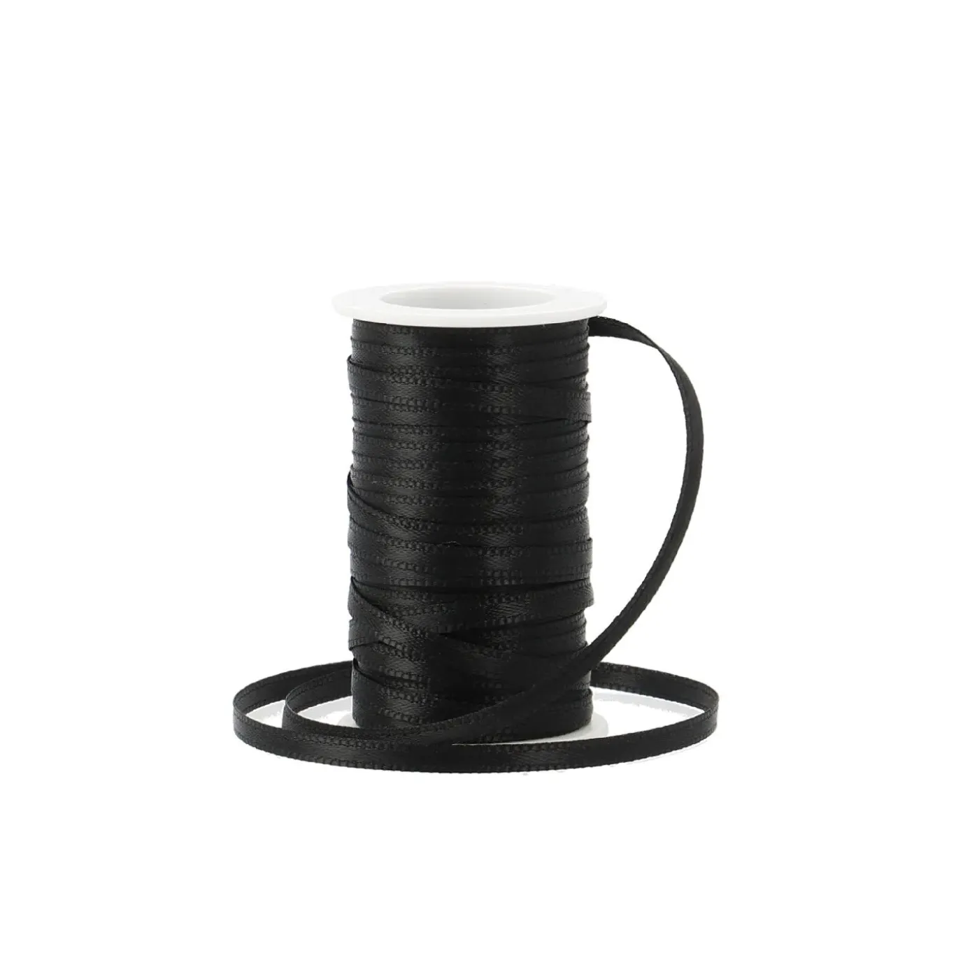 Geschenkband Satin, Schwarz, 3mm X 10m