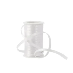 Geschenkband Satin, Weiß, 3mm X 10m