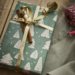 Geschenkpapier Graspapier, Bäume/grün, 1 X 3 M