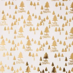 Geschenkpapier Prägung, Schrift/Baum/creme, 2 M