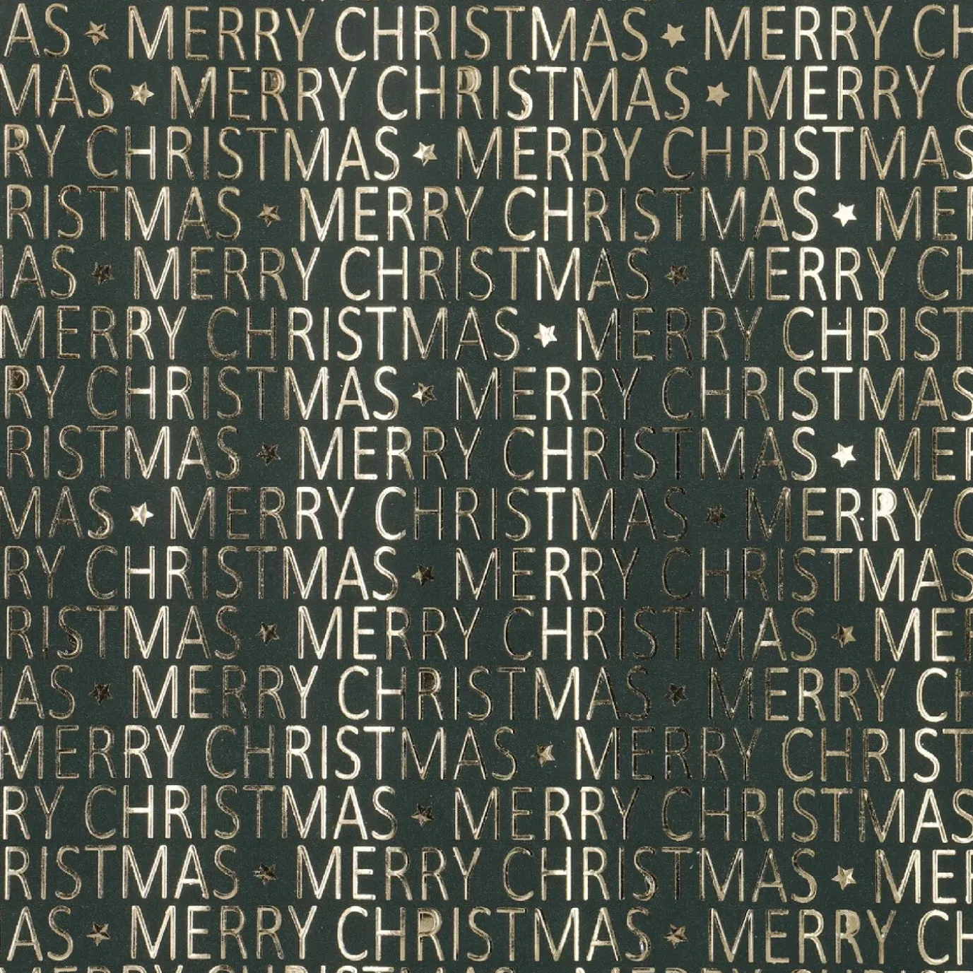 Geschenkpapier Prägung/Schrift, Dunkelgrün/gold, 2 M