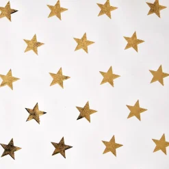 Geschenkpapier Stern, Creme/gold, 2 M