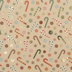 Geschenkpapier Xmas-Motiv, Zuckerstange, 2 M