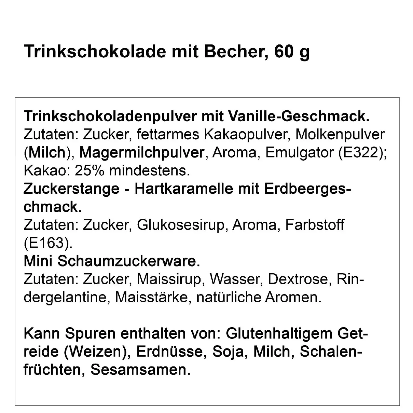 Geschenk-Set Trinkschokolade + Becher, Haus/Fahrrad