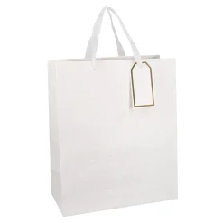 Geschenktüte Prägung, Weiß, 25.4 X 30.5 Cm