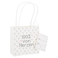 Geschenktüte Spruch, Von Herzen, 10 X 10 Cm