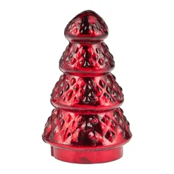 Glas-Tanne Antik, Raute/rot, 6 X 9 Cm