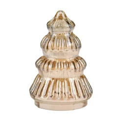 Glas-Tanne Transparent, Gold, 6 X 9.5 Cm