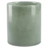 Glas-Vase Zylinder/Opal, Grün, 12 X 14 Cm