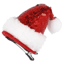 Haarclip Weihnachten/Mütze, Knick/rot