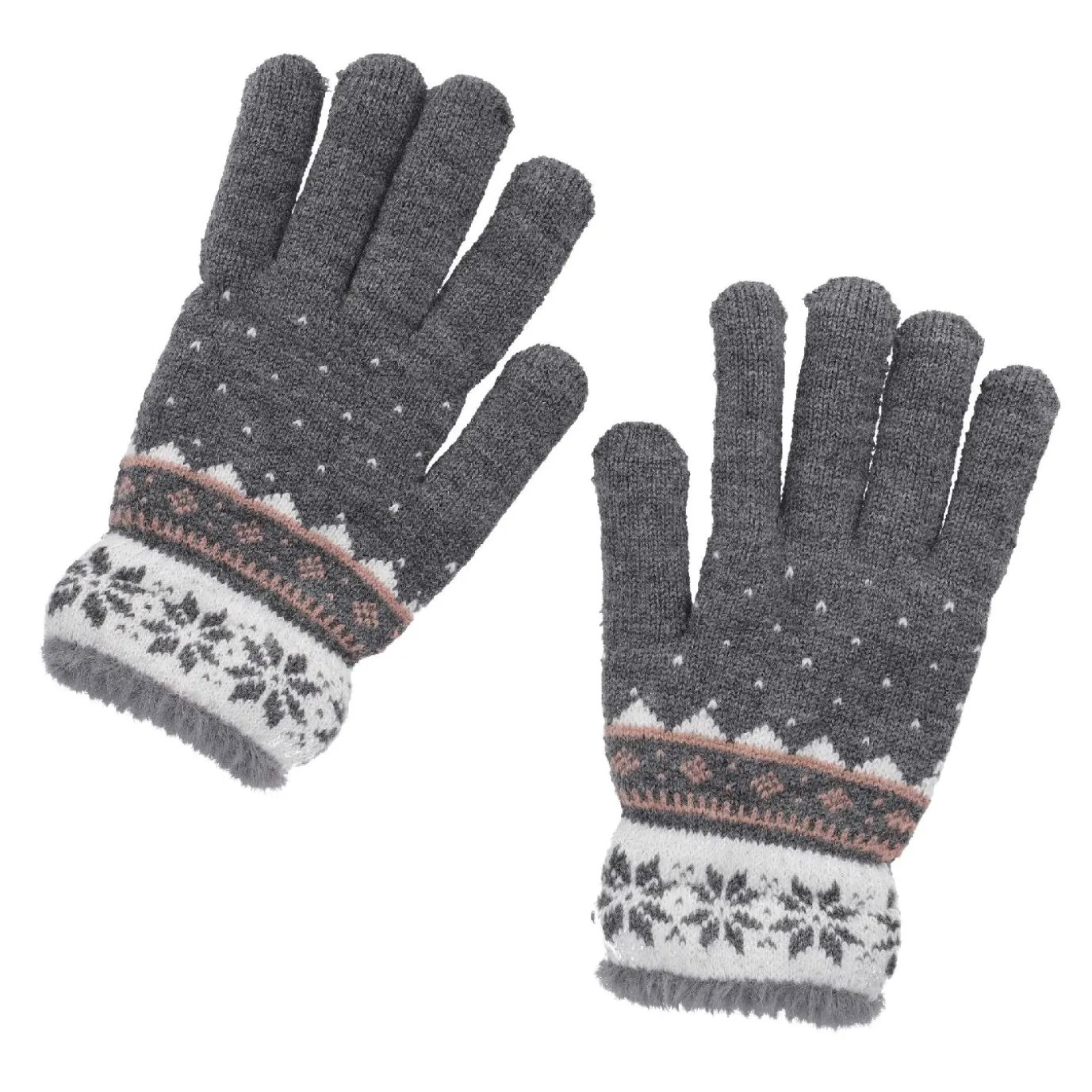 Handschuhe Schneeflocke, Grau