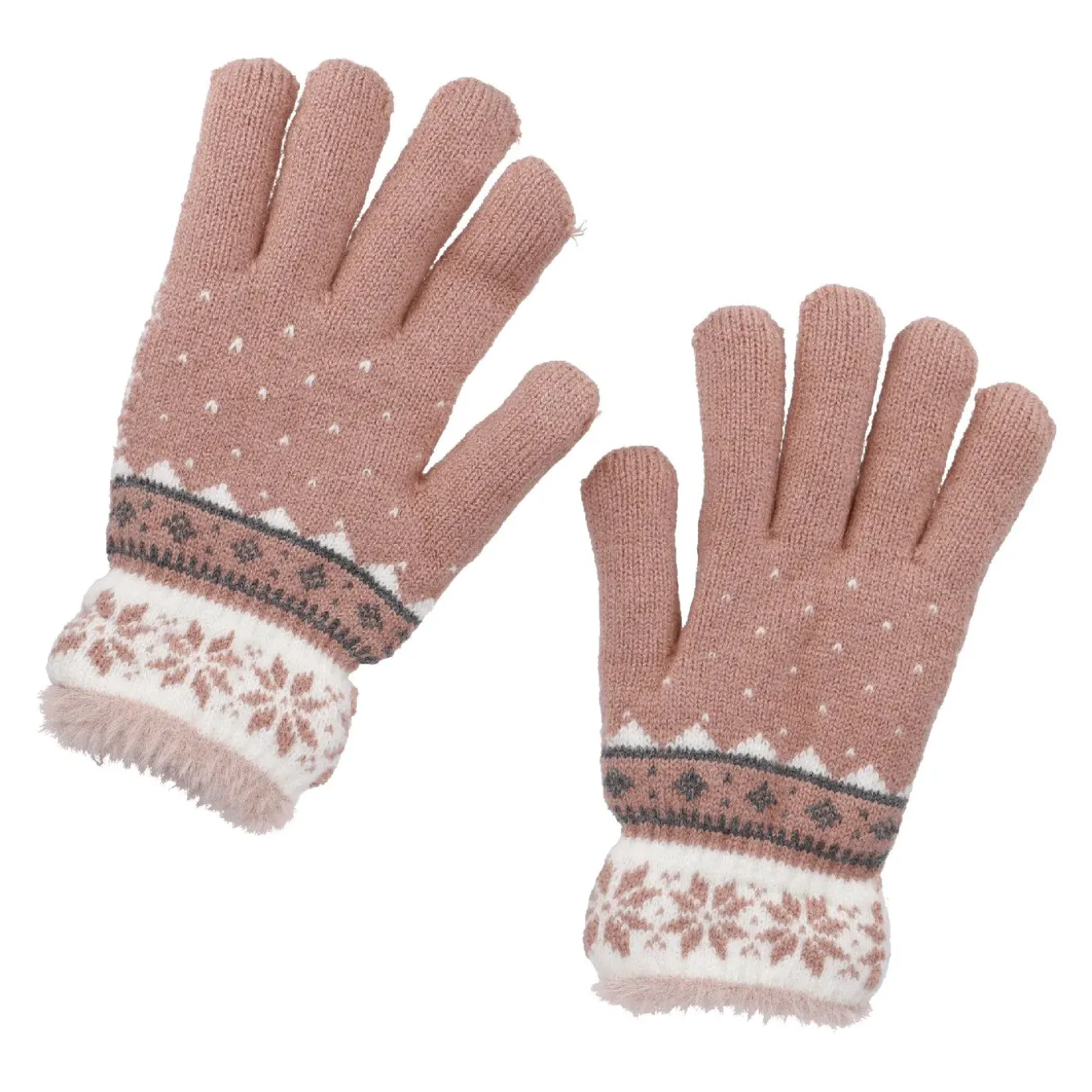 Handschuhe Schneeflocke, Rosa