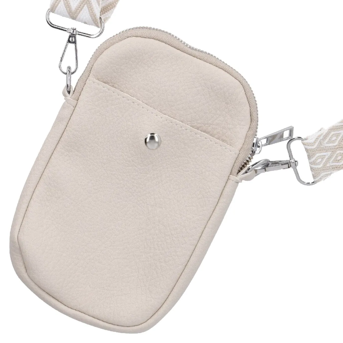 Handytasche Riemen, Beige, 18 Cm