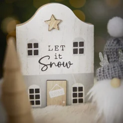 Haus Mit Spruch, Weiß, 12 Cm