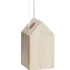 Holzhaus Mit Glasrohr, Natur, 18 Cm