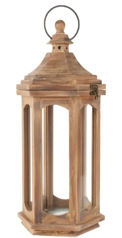 Holzlaterne Katmandu, Braun, Höhe 48 Cm