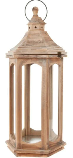 Holzlaterne Katmandu, Braun, Höhe 65 Cm