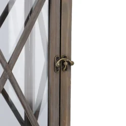 Holz-Laterne Medan, Braun-gewischt, 57.5 Cm