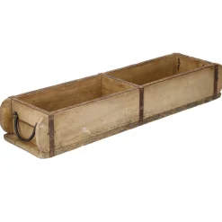 Holzschale Rustik, Doppel, 57 Cm