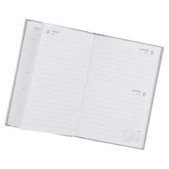 Kalender Textil, A6, Hellgrau