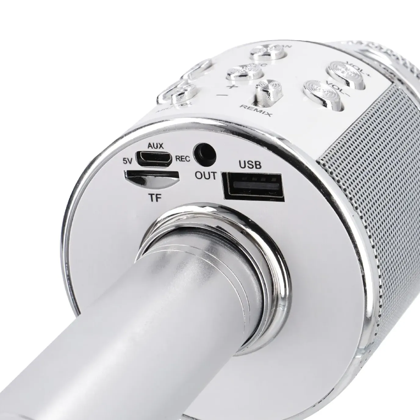 Karaoke Mikrofon, Silber, 23 Cm