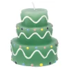 Kerze Geburtstag, Tortenform, Hellgrün, 6 X 7 Cm