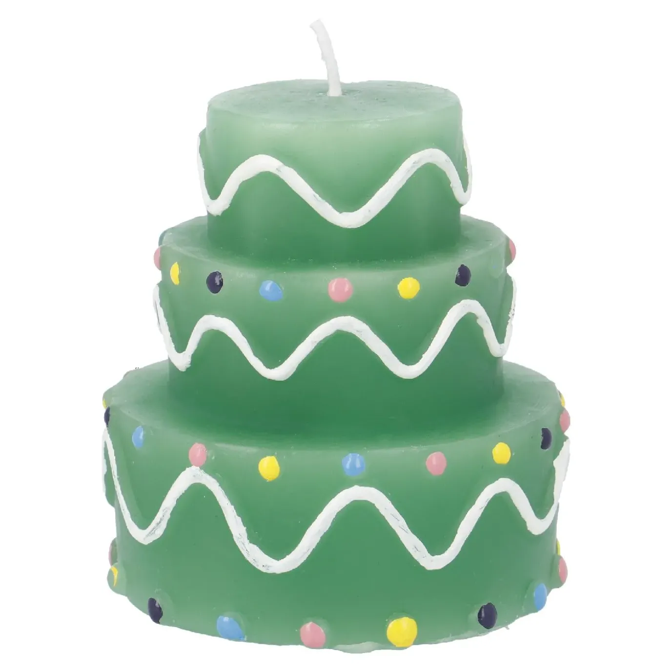 Kerze Geburtstag, Tortenform, Hellgrün, 6 X 7 Cm