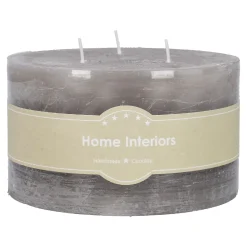 Kerze Rustik, Kaja/grau, 12.5 X 7 Cm