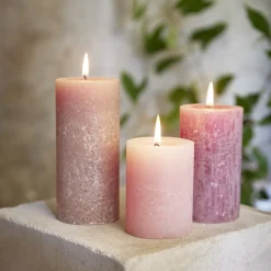 Kerze Rustik, Lara, Altrosa, 12 Cm