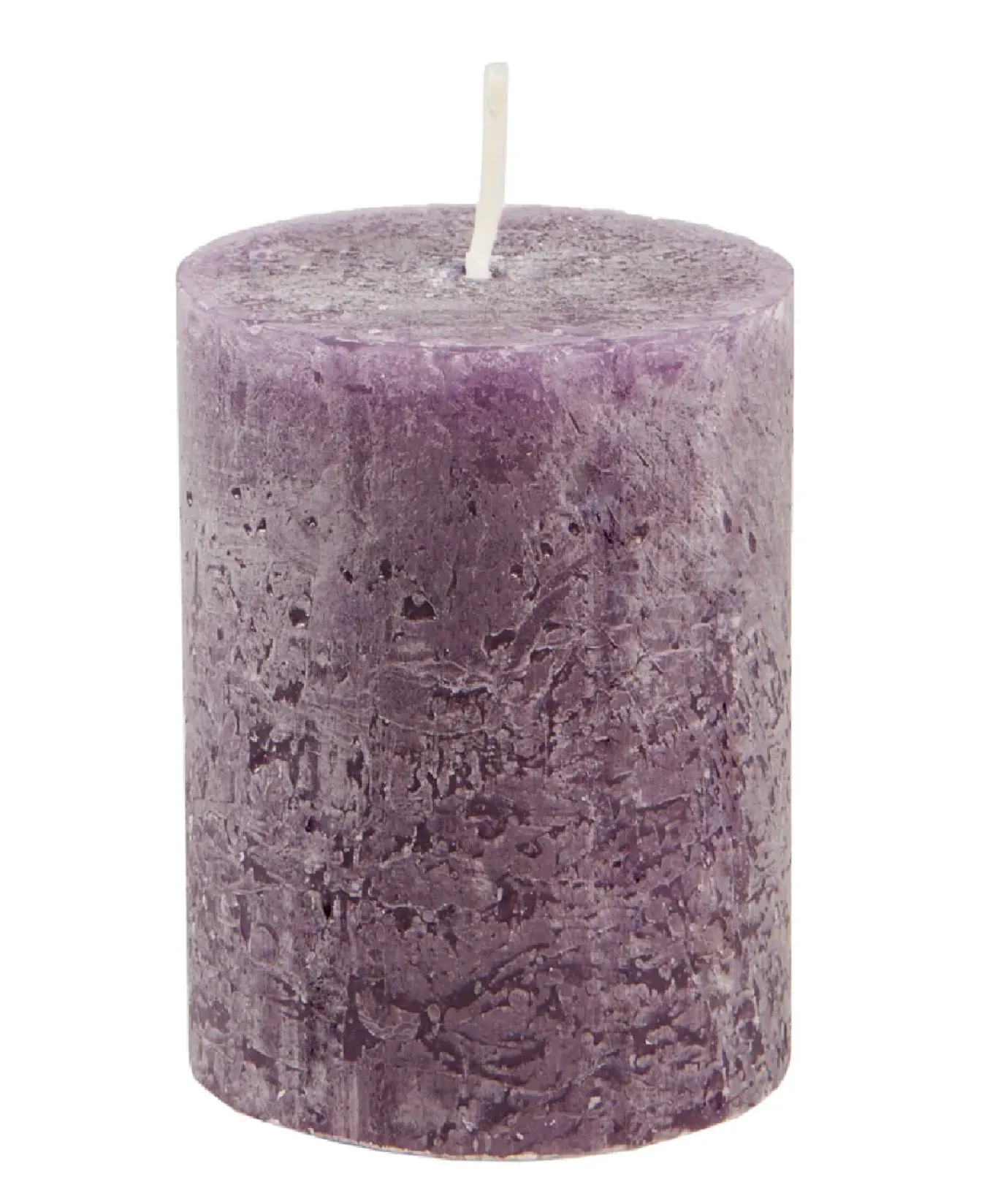 Kerze Rustik, Lara, Aubergine, 9 Cm