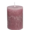Kerze Rustik, Lara, Dunkelaltrosa, 9 Cm