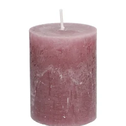 Kerze Rustik, Lara, Dunkelaltrosa, 9 Cm
