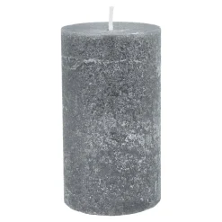 Kerze Rustik, Lara, Dunkelgrau, 12 Cm