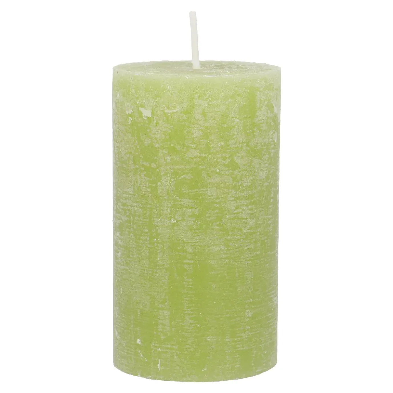 Kerze Rustik, Lara, Hell-olivgrün, 12 Cm