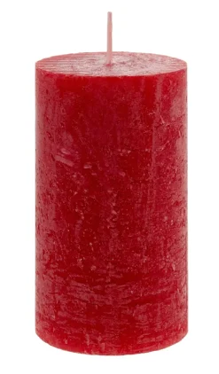 Kerze Rustik, Lara, Rot, 12 Cm
