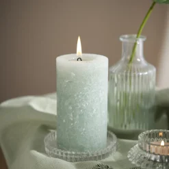 Kerze Rustik, Lara, Salbei, 12 Cm