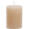 Kerze Rustik, Lara, Sand, 9 Cm