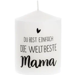 Kerze Spruch, Beste Mama, 6 X 8 Cm