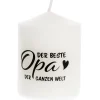 Kerze Spruch, Bester Opa, 6 X 8 Cm