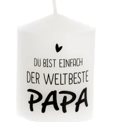 Kerze Spruch, Bester Papa, 6 X 8 Cm