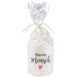 Kerze Spruch, Herzensmensch, 6 X 8 Cm